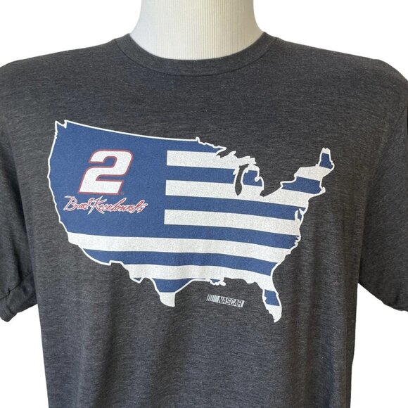 Fanatics Nascar Mens XL Gray Tshirt Brad Kieselowski Racing - Picture 3 of 6